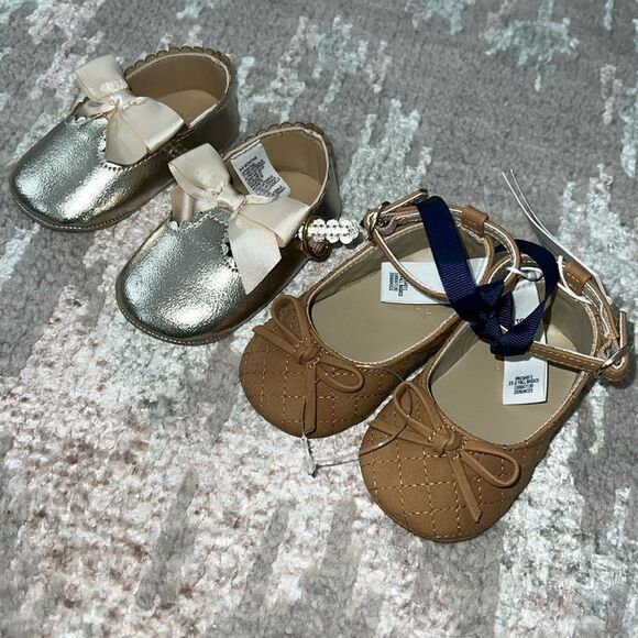 NWT JANIE & JACK BABY SHOES 3/6M - Picture 1 of 11